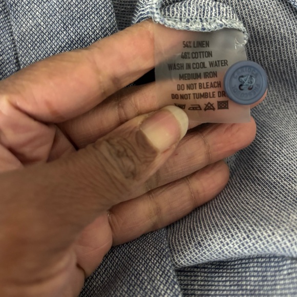 Frescobol Carioca Shorts Blue Linen Cotton Mens 36 Preppy Golf Casual - Picture 9 of 9